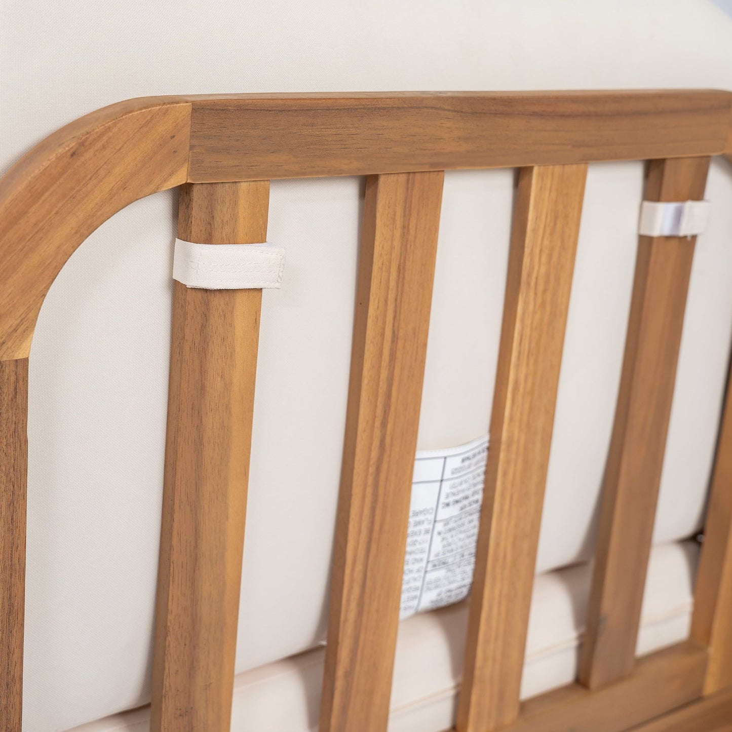 Christopher Knight Home Outdoor Wicker Lounge Chair, Patio Solid Wood Armchair with Cushion, Beige