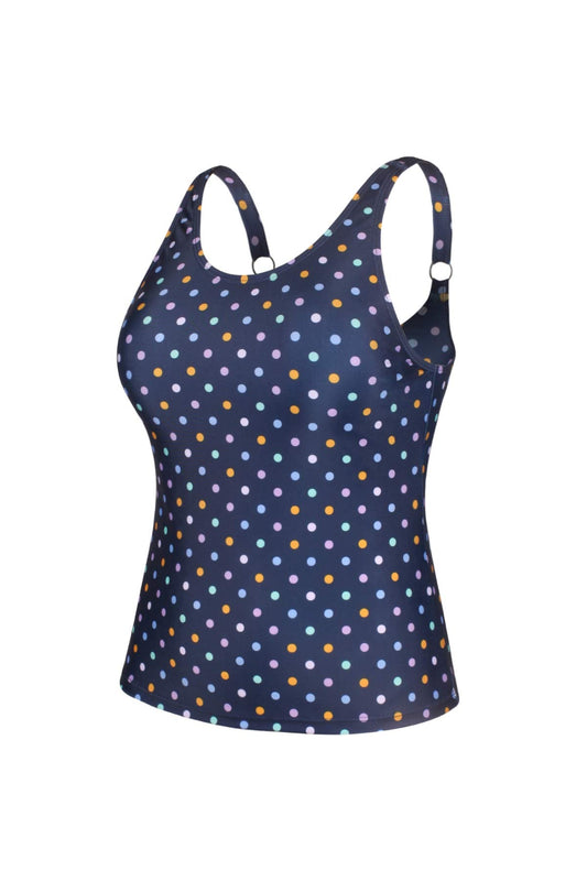 JINXUEER Women's Plus Size Short Tankini Swimsuit Top Athletic Bathing Suit No Bottoms