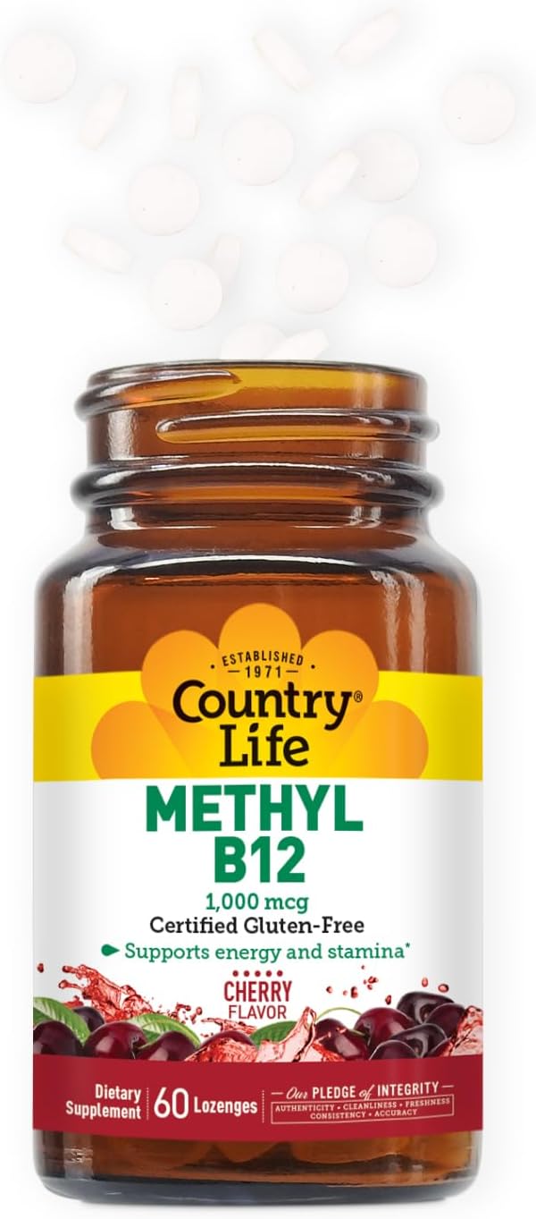 Country Life Methyl B-12 Capsules, 1000 Mcg, 60 Count