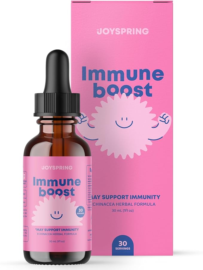 JoySpring Immune Drops & Gummies Bundle | Kids Vitamins Naturally Sourced, Non-GMO, Non-Alcoholic Liquid Formula, Immunity Health Support | Vegan & Vegetarian Supplements