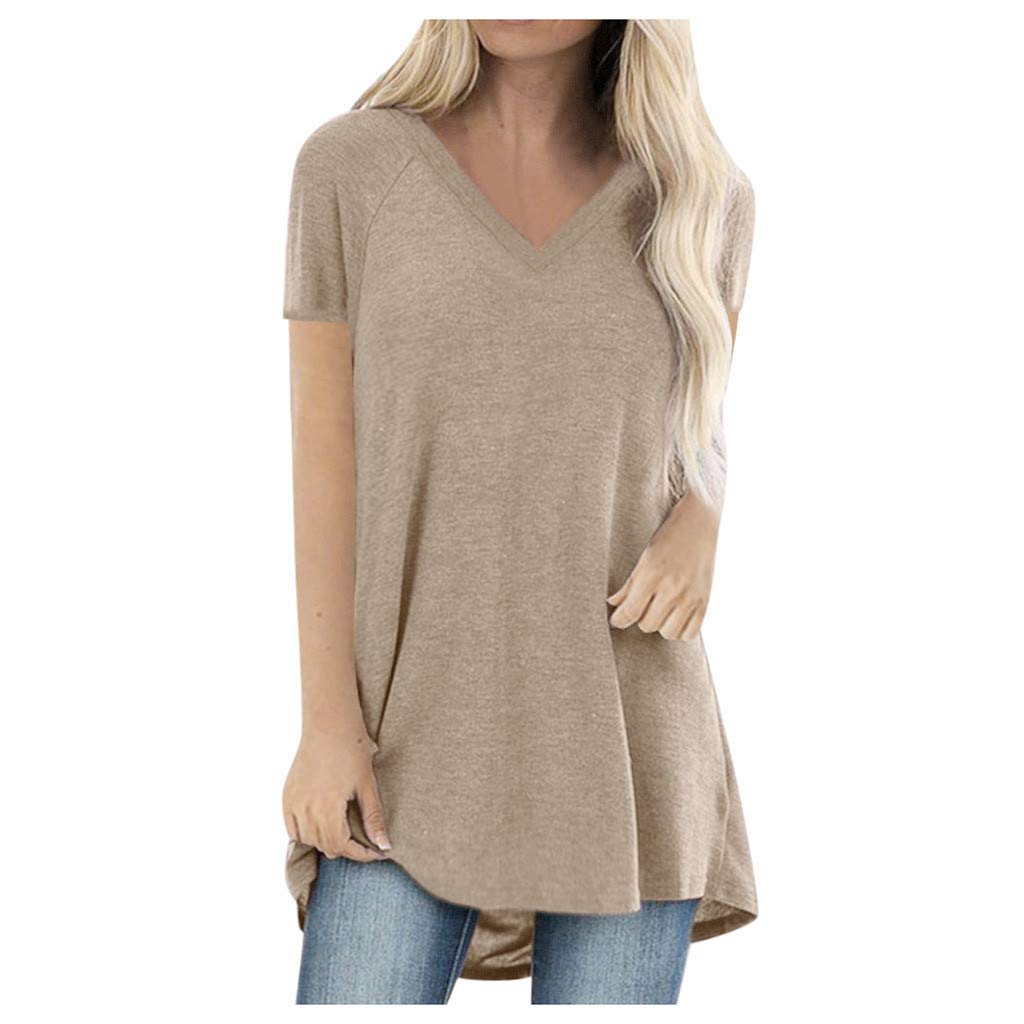 Aniywn Women's Plus Size Sweatshirt Tops Ladies Baggy Long Sleeve Thin Solid/Printing Pullover Blouse T Shirts