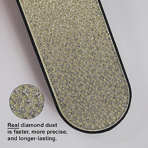 Caswell-Massey Diamond Dust Nail File, Professional Washable Nail Buffer Crafted from Polished Steel, Durable & Long-Lasting, Pre-Polish Care, 7 In
