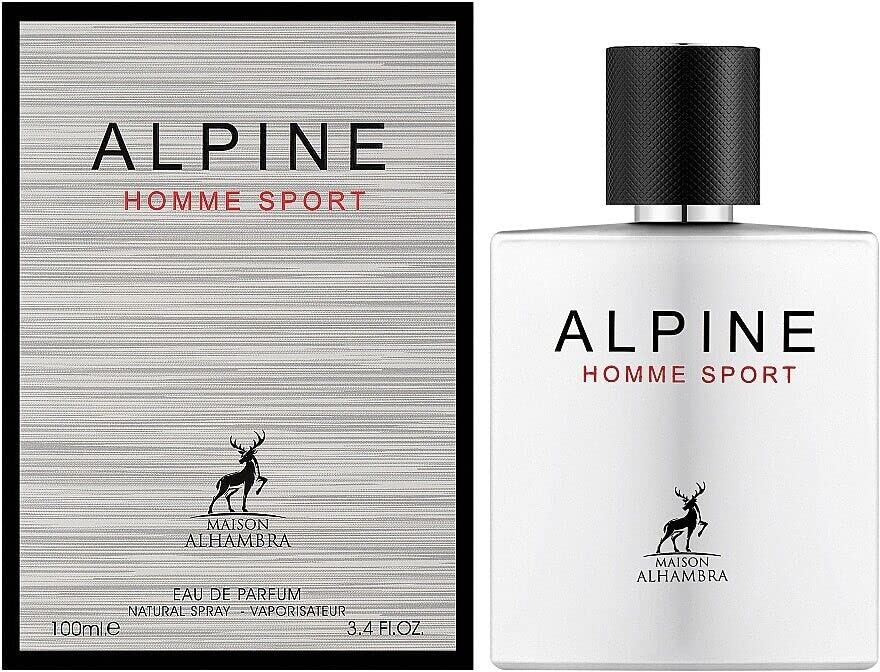 Lattafa ALHAMBRA ALPINE HOMME SPORT EAU DE PARFUM 100ml | LUXURY LONG LASTING FRAGRANCE | PREMIUM IMPORTED FRAGRANCE SCENT FOR MEN AND WOMEN | PERFUME GIFT SET | ALL OCCASION (Pack of 1)