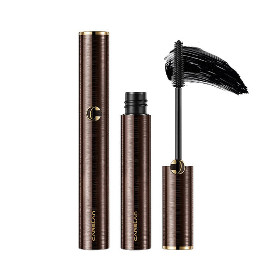 CARSLAN Lengthening Mascara Liquid Volumizing Lash Washable Long Wear Mascara Waterproof Eyeliner Build Big Bad Eye Makeup, No Clump, Smudgeproof, Black, 2 count