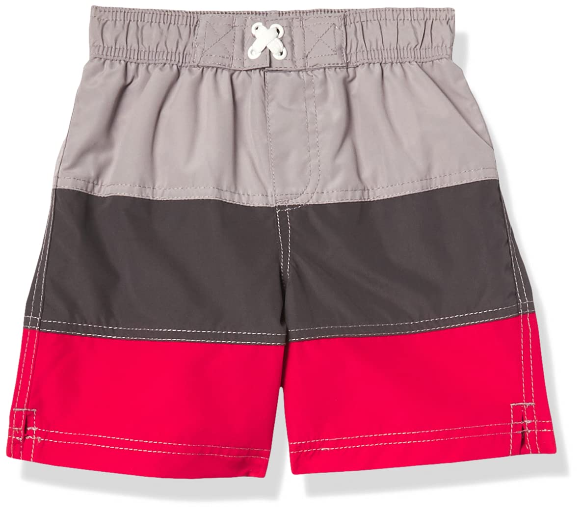 IXtreme Boys' Printed Swim Trunks, Red, 4T
