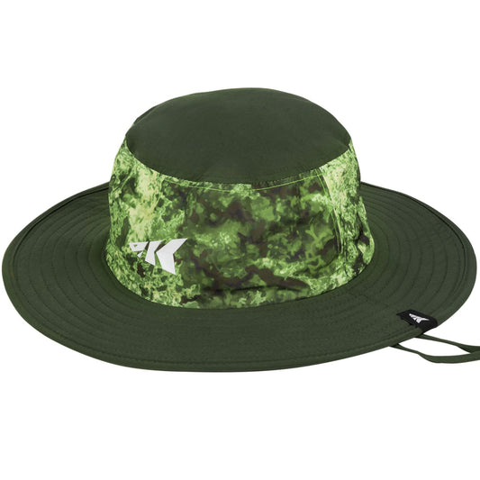 KastKing Safari Hiking Hat for Men, Sun Protection, Pattern Fishing Boonie Hat, Adjustable, BreathableSummer Military Hats, Boulder Camo Jade Green