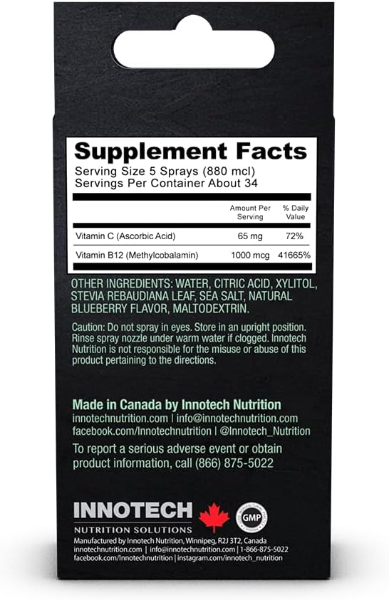 INNOTECH Nutrition: Vitamin B-12 Oral Spray - 25ml