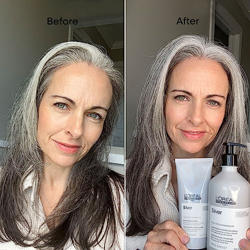 L'Oréal Professionnel Paris Color Depositing Purple Shampoo - Neutralizes Unwanted Yellow Tones For Natural, Color-Treated or Bleached, White & Blonde Hair