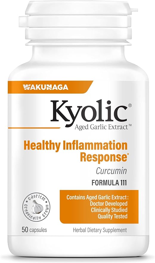Kyolic Aged Garlic Extract Formula 111, Healthy Inflammation Response, 50 Capsules (Packaging May Vary)