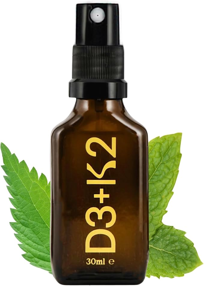 High Strength Liquid Curcumin Oil from Turmeric (Orange 3.2 Fl Oz) and Vitamin D3 K2 Oral Spray (Peppermint 1 Fl Oz) Bundle