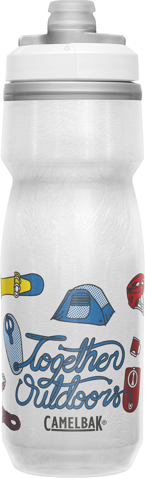 CamelBak Podium Chill Insulated Bike Water Bottle - Easy Squeeze Bottle - Fits Most Bike Cages - 21oz, Wild Pride