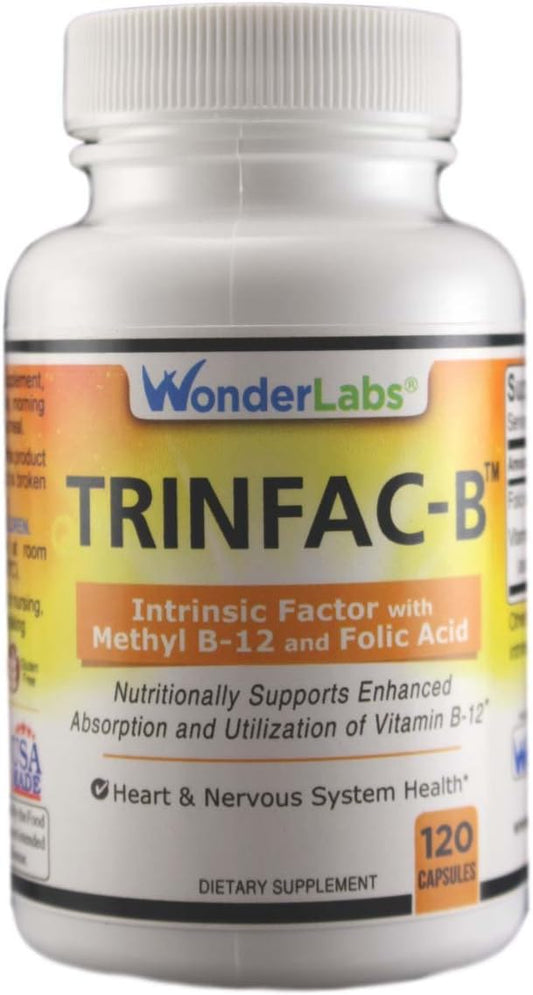 Intrinsic Factor with Folic Acid and Vitamin B-12 1000mcg - 120 Capsules