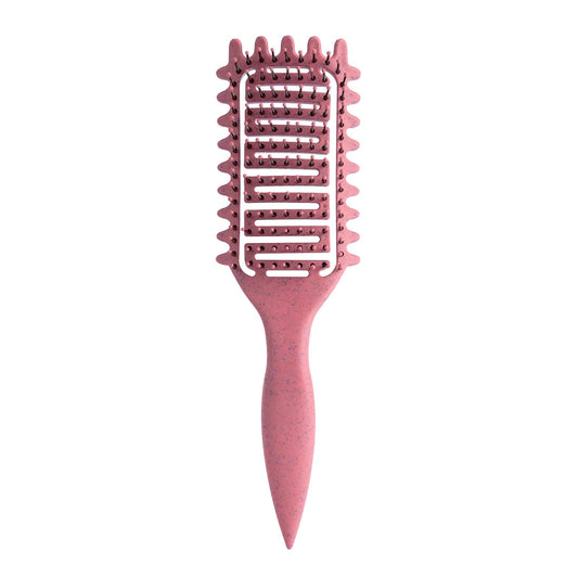 Curl Defining Brush,2024 Curly Hair Brush,Vented Hair Brush for Detangling, Shaping and Defining Curls For Women and Men Less Pulling (Pink)