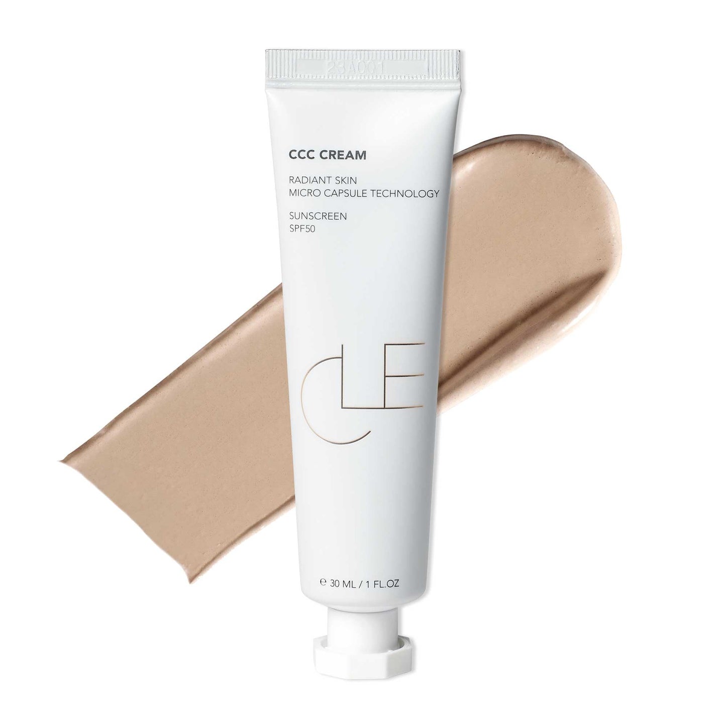 CLE Cosmetics CCC Cream (Warm Light 106 / SPF 50) - Color Correcting CC Cream with Sunscreen - Lightweight, Hydrating, Light to Medium Coverage Foundation - BB & CC Cream Hybrid - 1 fl oz