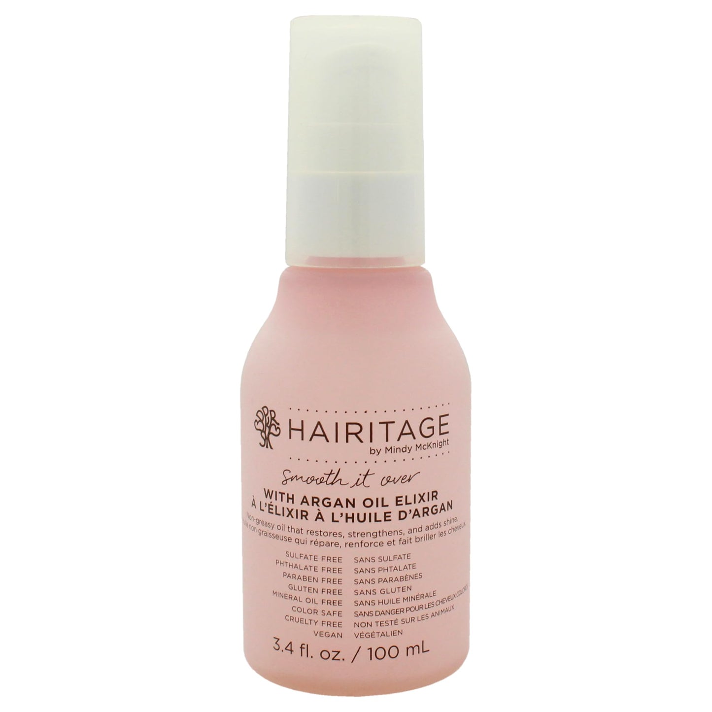 Hairitage By Mindy Smooth It Over with Argan Oil Elixer for Unisex - 3.4 oz Oil