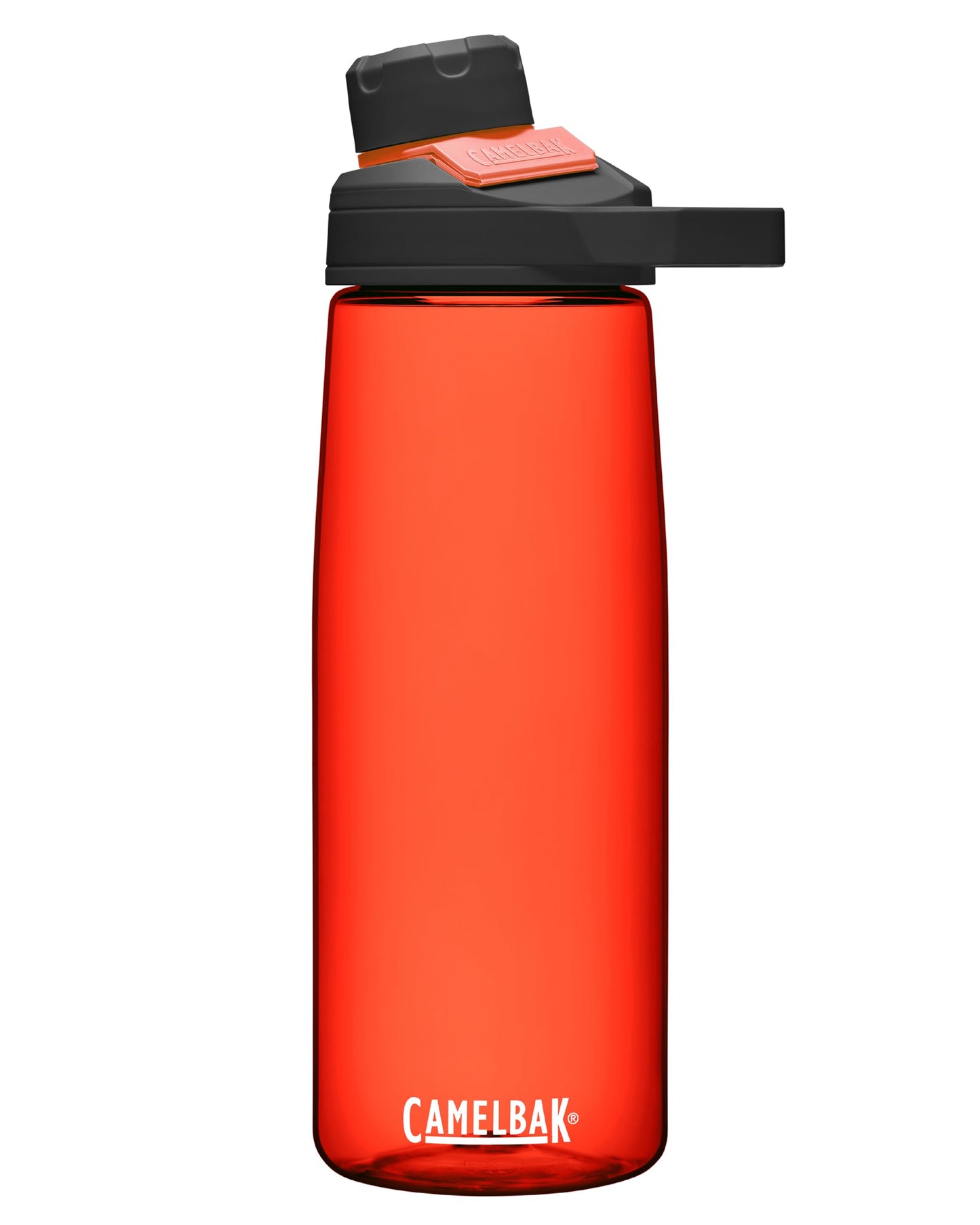 CamelBak Chute Mag BPA Free Water Bottle with Tritan Renew - Magnetic Cap Stows While Drinking, 25oz, Fiery Red