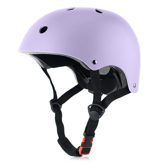 Kids Bike Helmet, Adjustable and Multi-Sport, from Toddler to Youth, 3 Sizes (Pale Lavender)
