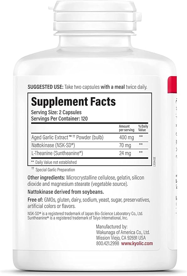 Kyolic Formula 109 Aged Garlic Extract 240 Capsules