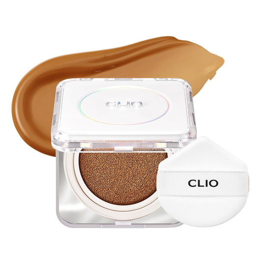CLIO Kill Cover Founwear Cushion Foundation – Korean Makeup, Full High Coverage, Airy Satin Finish, Skin Fit, 34C PECAN