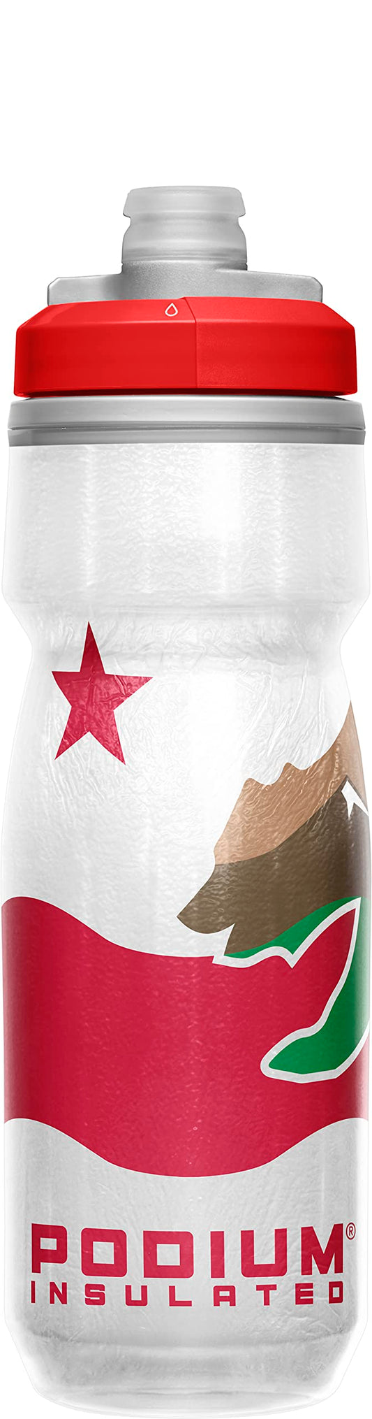 CamelBak Podium Chill Insulated Bike Water Bottle - Easy Squeeze Bottle - Fits Most Bike Cages - 21oz, California