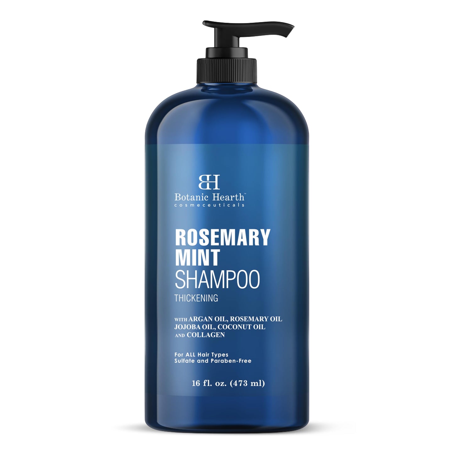 Botanic Hearth Rosemary Shampoo 16 oz – Sulfate-Free Shampoo with Biotin & Mint for Hair Growth, Thicker & Fuller Hair – Deep Cleansing & Nourishing Shampoo for Dry, Oily & Thinning Hair