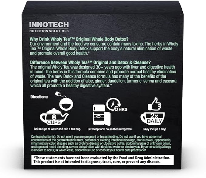 INNOTECH Nutrition: Wholy Tea Original - 8 Count (1 Month Supply)