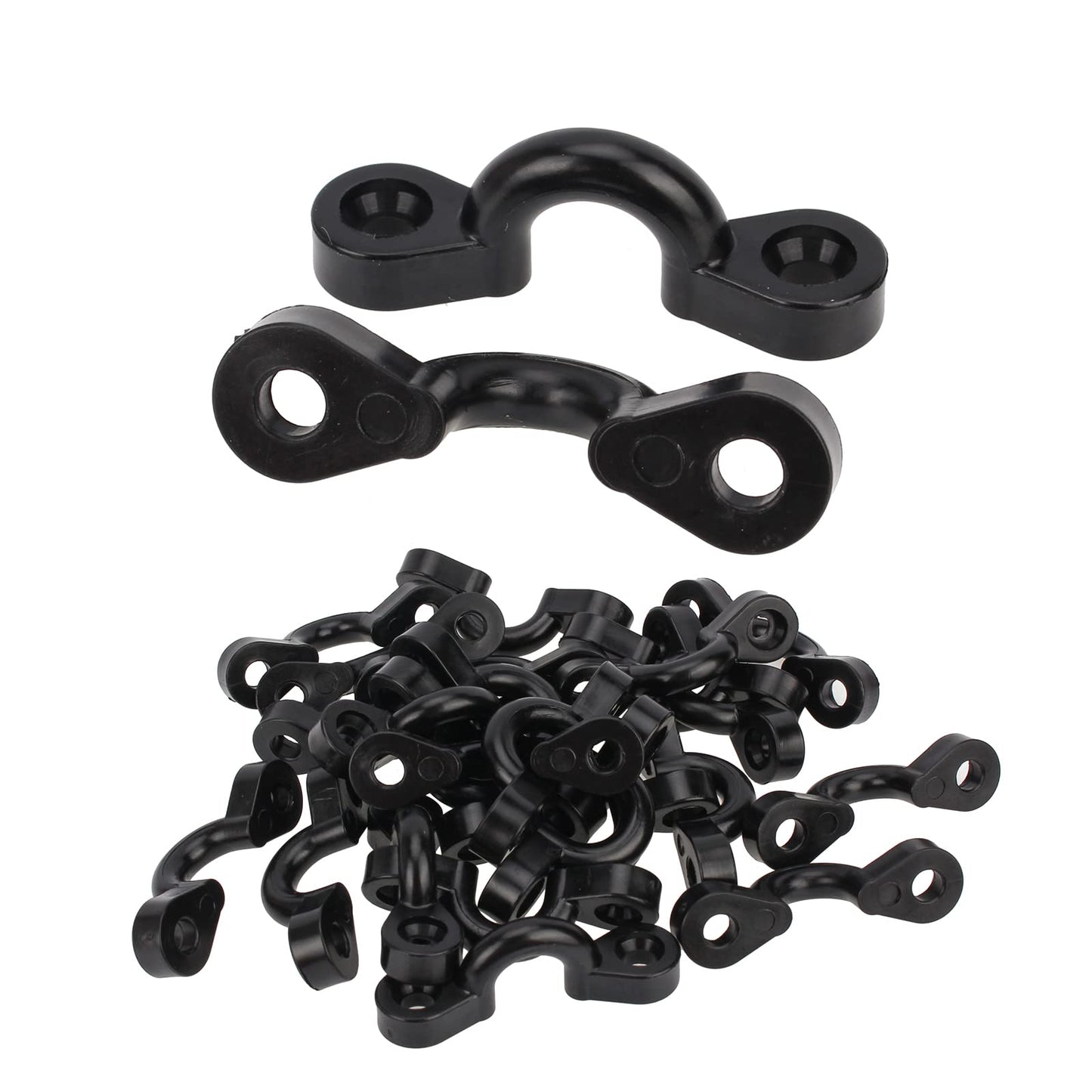 Carbbia 50 pack Bungee Deck Loops Tie Down Pad Eye, for Kayaks Canoes Boats to secure paddles, rods, nets etc.