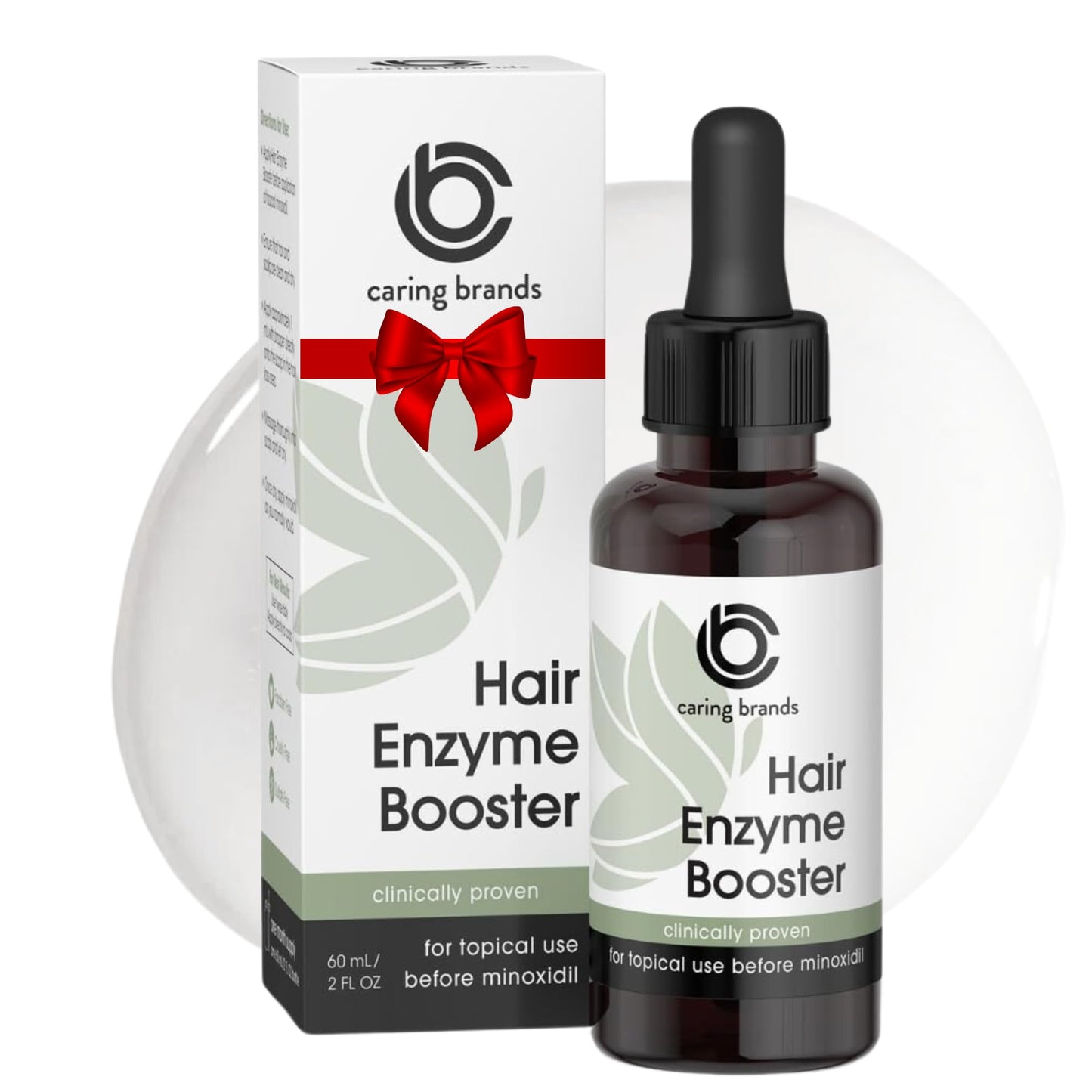 Caring Brands Hair Growth Booster for Women and Men, Hair Enzyme Booster, Scalp Serum for Overall Hair Care, Supports Hair Regrowth & Hair Loss (1-Pack)