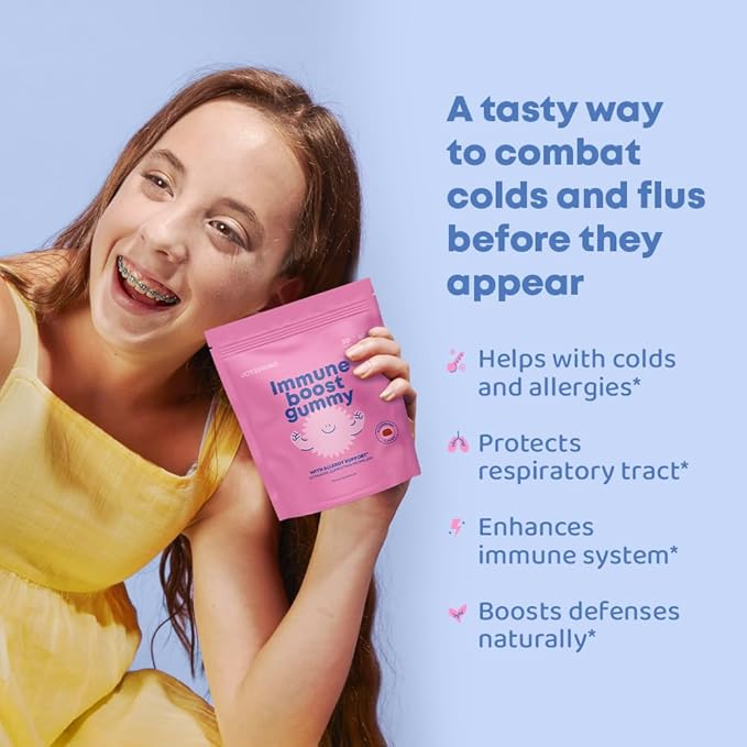 JoySpring Immune Support Gummies for Kids – Quercetin Bromelain Elderberry Supplement – Immune Support with Vitamin C and Zinc – 60 Elderberry Gummies for Kids