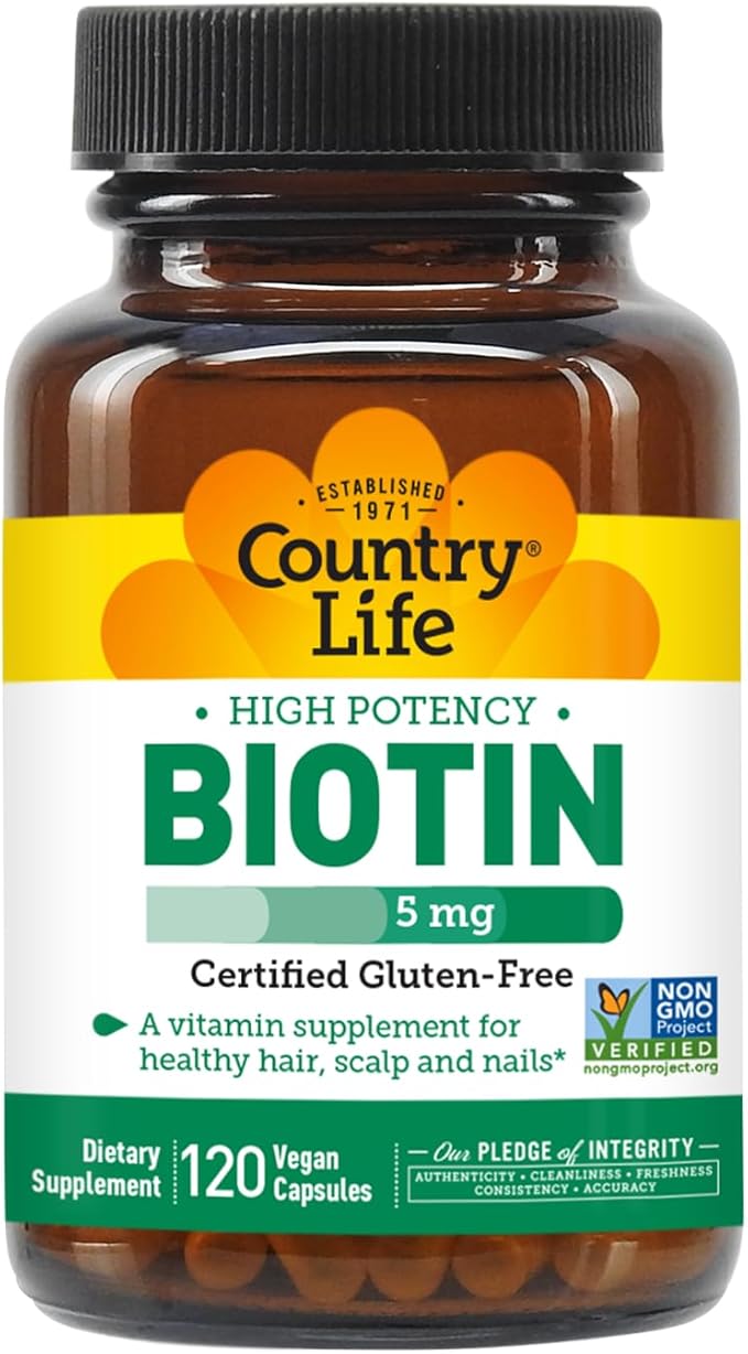 Country Life Country Life Biotin 5 mg Vegicaps, 120 Count