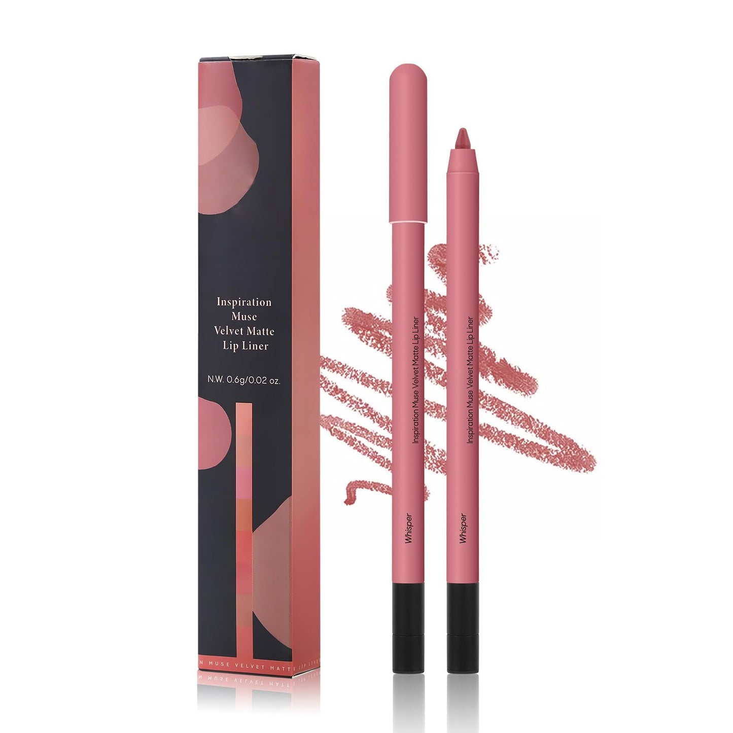 KISSIO Lip Liner,Creamy Lip Liner Pencil,Long Lasting Lip Liner with Sharpener,Matte Finish,Smooth and Soft,Non-Dry,Easy to Use,Cruelty free,0.02 oz,03 Whisper