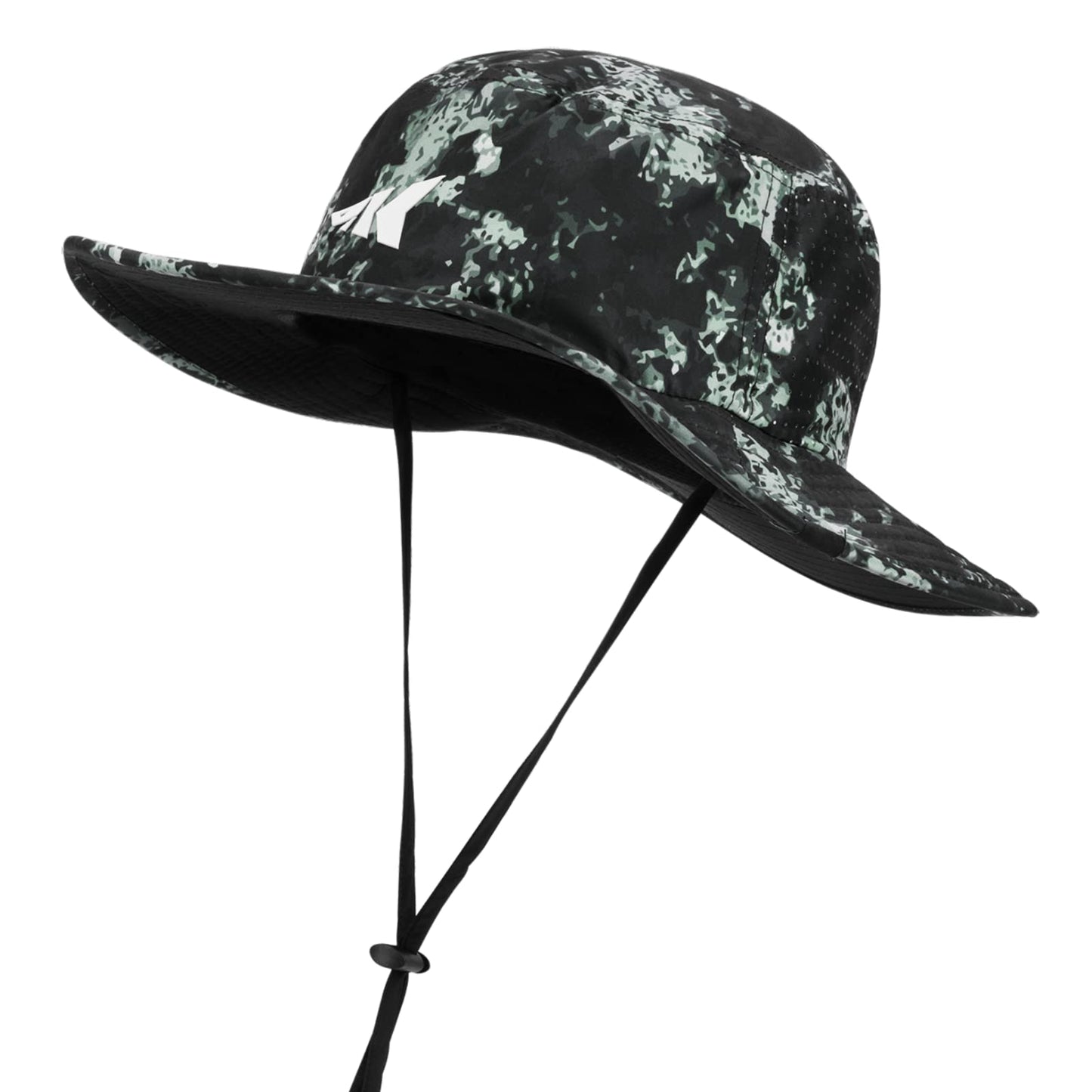 KastKing Fishing Hiking Hat for Men, Sun Protection, Pattern Beach Boonie Hat, Adjustable, Breathable Bucket Golf Hats for Women, Boulder Camo Obsidian Black