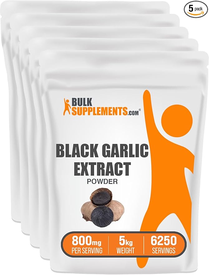 BulkSupplements.com Black Garlic Extract - Antioxidants Supplement - Blood Circulation Supplements - Garlic Supplements - Aged Garlic Extract - Black Garlic Supplement (5 Kilograms - 11 lbs)
