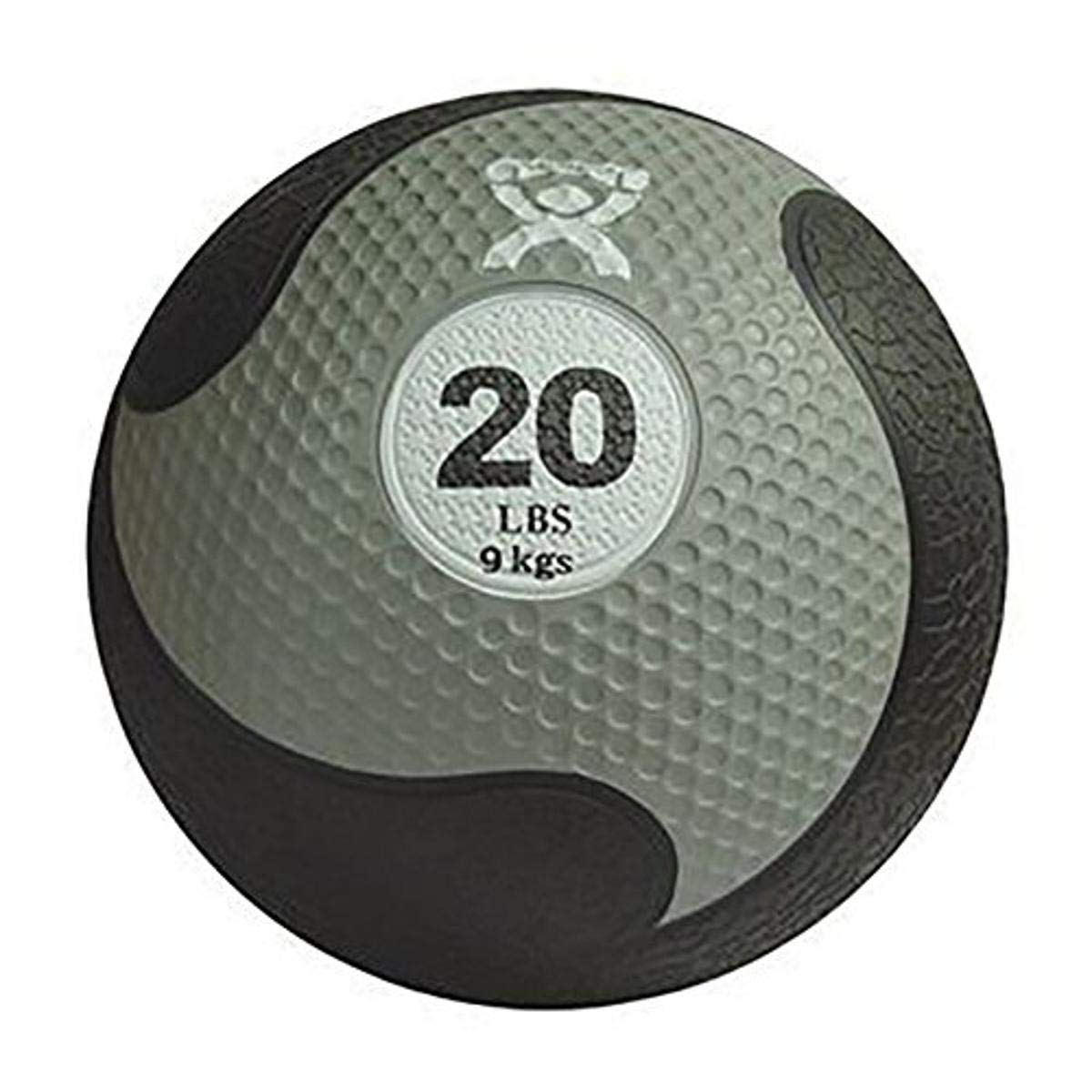 CanDo Rubber Medicine Balls, 20 lbs, Silver