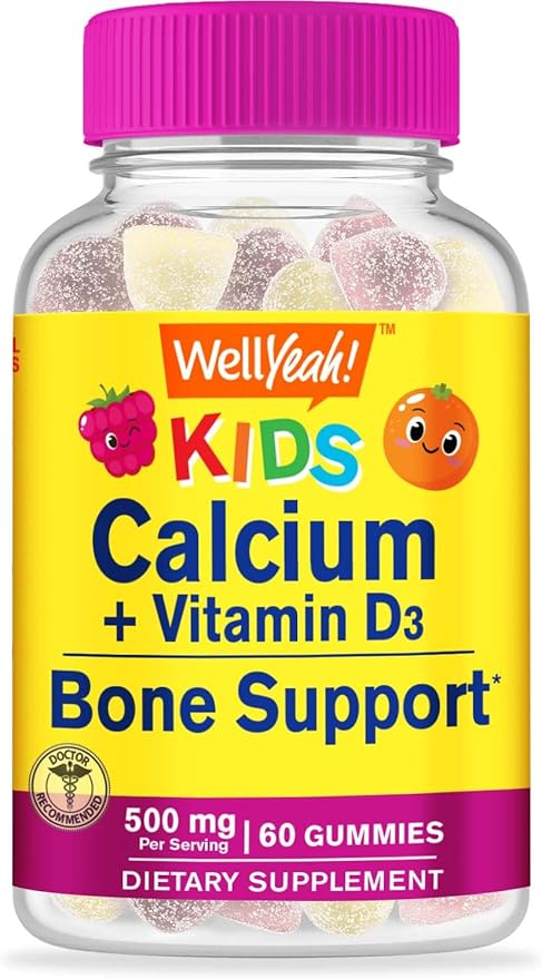 Calcium + Vitamin D3 Kids + Vitamin D3+K2 Kids, Gummies Bundle - Great Tasting, Vitamin Supplement, Gluten Free, GMO Free, Chewable Gummy