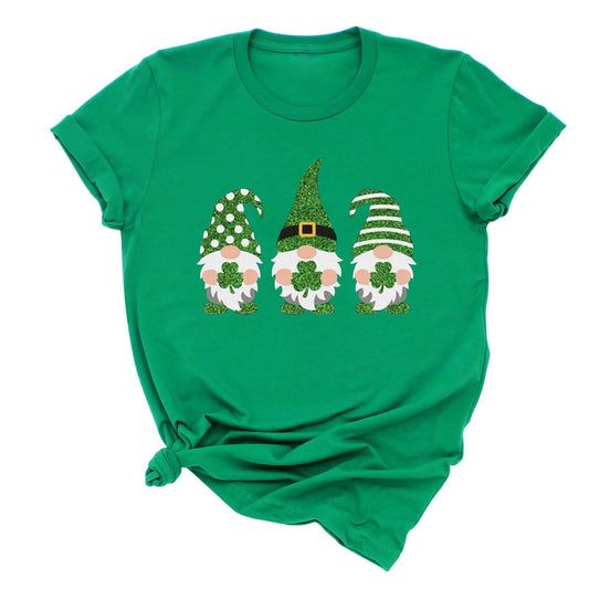 Aniywn Women's St Patricks Day Casual Short Sleeve T-Shirt Round Neck Graphic Print Tee Top Blouse