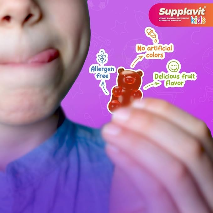 Kids Vitamins and Supplements, No Artificial Coloring, Allergen-Free for Healthy and Strong Children, Natural Fruit Flavors, Healthy and Delicious, (180 Gummies)