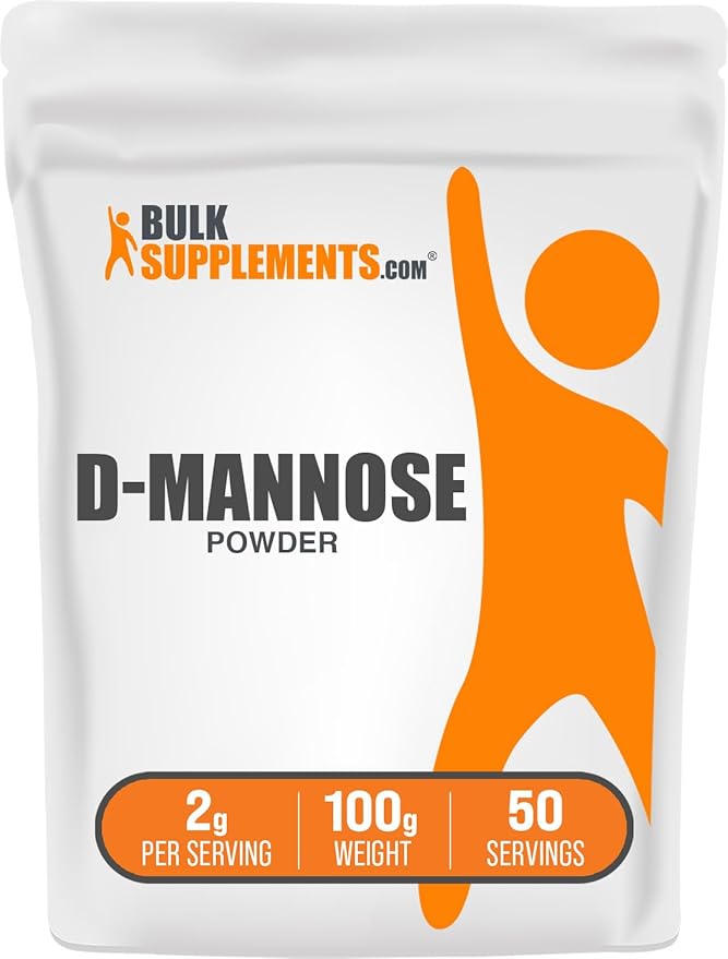 BulkSupplements.com D-Mannose Powder - D-Mannose Supplement, for Urinary Tract Health - Unflavored & Gluten Free, 2g per Serving, 100g (3.5 oz) (Pack of 1)