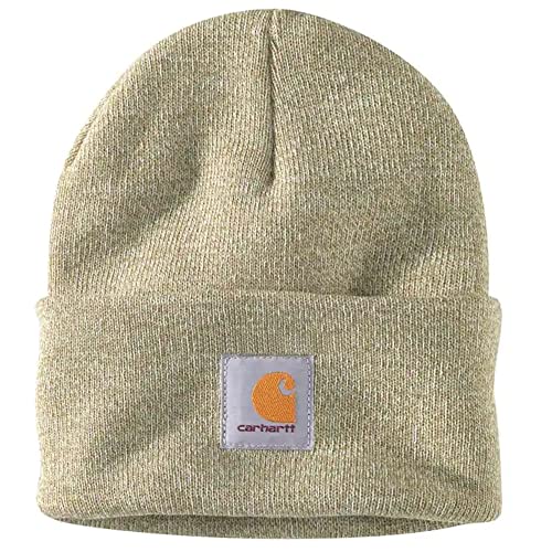Carhartt Men's Knit Cuffed Beanie, True Olive/Winter White Marl