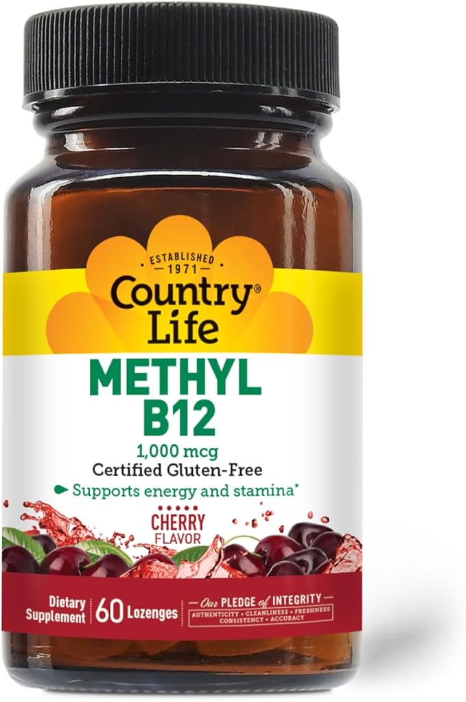Country Life Methyl B-12 Capsules, 1000 Mcg, 60 Count