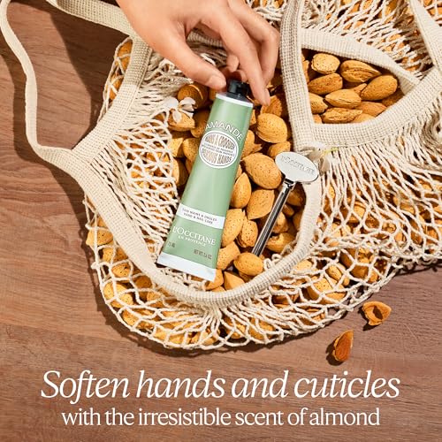 L'Occitane Almond Delicious Hand & Nail Cream: Soften hands & Cuticles with Irresistible Almond Scent, Moisturizing, Infused With Almond Oil, 24-hour hydration