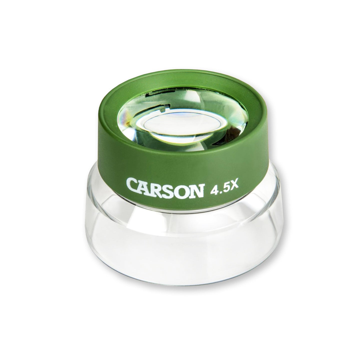 Carson Kids BugLoupe 4.5x Pre-Focused Stand Magnifier Loupe for Viewing Insects, Plants, Coins, Stamps, Maps, Fine Print and Wildlife (HU-55), Green, One Size