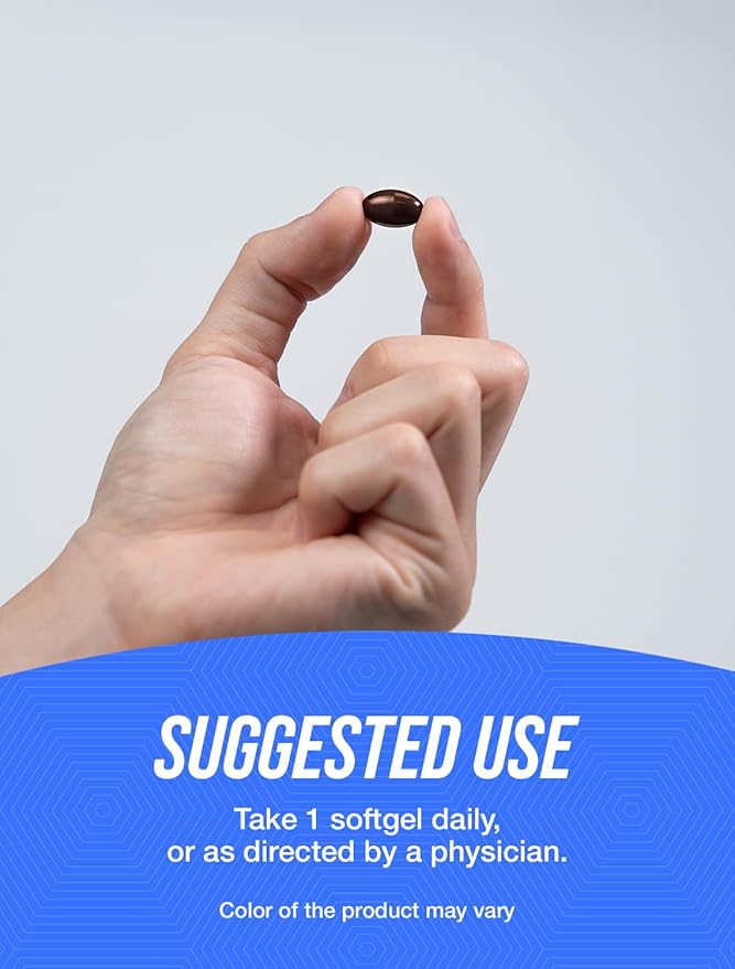 BulkSupplements.com Vitamin B12 1000 mcg Softgels - as Cyanocobalamin, Vitamin B12 Supplement - Essential Vitamin B, Gluten Free, 1 Softgel per Serving, 60 Count (Pack of 1)