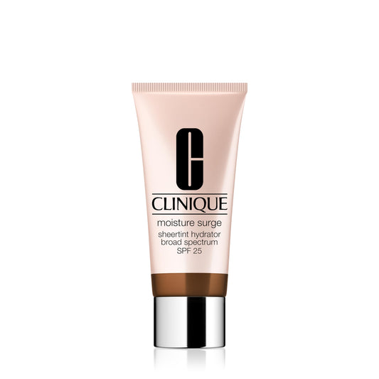 Clinique Moisture Surge Sheertint Hydrator Hydrating Tinted Moisturizer Broad Spectrum SPF 25 With Hyaluronic Acid + Aloe Water | Sheer Coverage, Natural Finish, Universal Deep, 1.4 Fl Oz