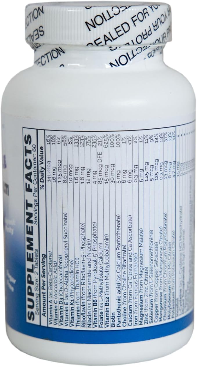 KIDS MIGHTY-MULTI (120 Tablets) – Chewable Multivitamin – Purest Non-GMO Ingredients, No Sugar or Artificial Ingredients – Naturally Sweetened with Xylitol & Stevia Leaf Extract – Suitable for Adults