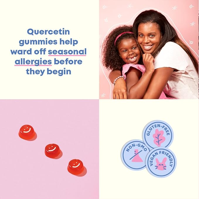 JoySpring Immune Support Gummies for Kids – Quercetin Bromelain Elderberry Supplement – Immune Support with Vitamin C and Zinc – 60 Elderberry Gummies for Kids