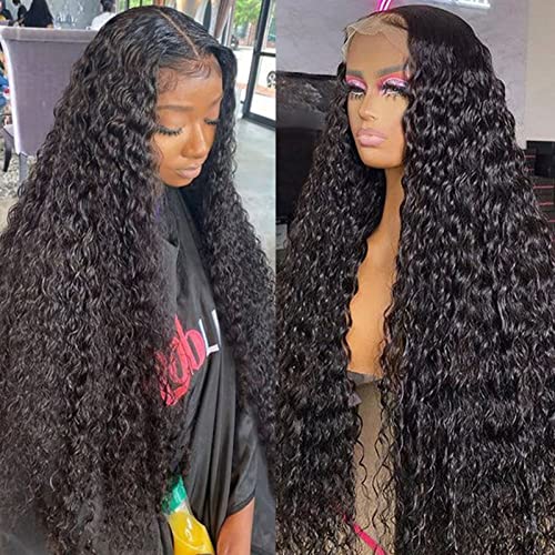 Lemoda 210% Density 13x6 Full Lace Frontal Virgin Human Hair Wigs 28Inch Water Wave 13x6 HD Lace Frontal Wigs Deep Wave Full 13x6 Lace Wigs Classic Hairstyle Wet and Wavy Wig Pre Plucked Hairline