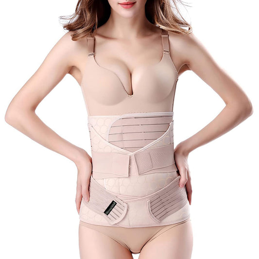 3 in 1 Postpartum Belly Band - Postpartum Belly Support Recovery Wrap, After Birth Brace, Slimming Girdles, Body Shaper Waist Shapewear, Post Surgery Pregnancy Belly Support Band (XXL, Beige)