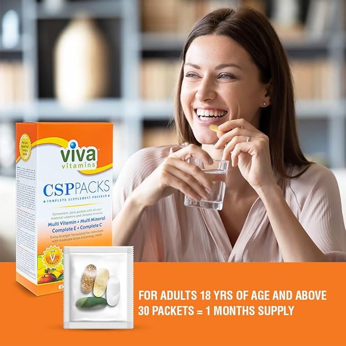 CSP Packs Extra Strength - Multivitamin and Multi Mineral Supplements Complete E & C, Immunity Vitamin Supplements for Menand Women, Complete Wellness Formula for Immune Support, 30 Packs
