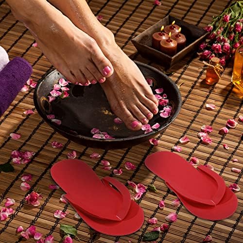 Janmercy 90 Pairs Pedicure Slippers for Guests Foam Disposable Flip Flops Pedicure Shoes Sandals Bulk for Women Spa Party Supplies, 6 Colors, 4. 53 x 10. 43 Inches
